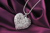 925 Stamped Silver Leaf pattern heart Pendant Necklace For Women party wedding accessories designer jewelry gift