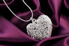 925 Stamped Silver Leaf pattern heart Pendant Necklace For Women party wedding accessories designer jewelry gift