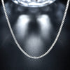925 Stamped Silver classic 1.5MM Box chain Necklace 16-24 inches For Women man wedding party Jewelry Holiday gift