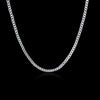 925 Stamped Silver classic 1.5MM Box chain Necklace 16-24 inches For Women man wedding party Jewelry Holiday gift