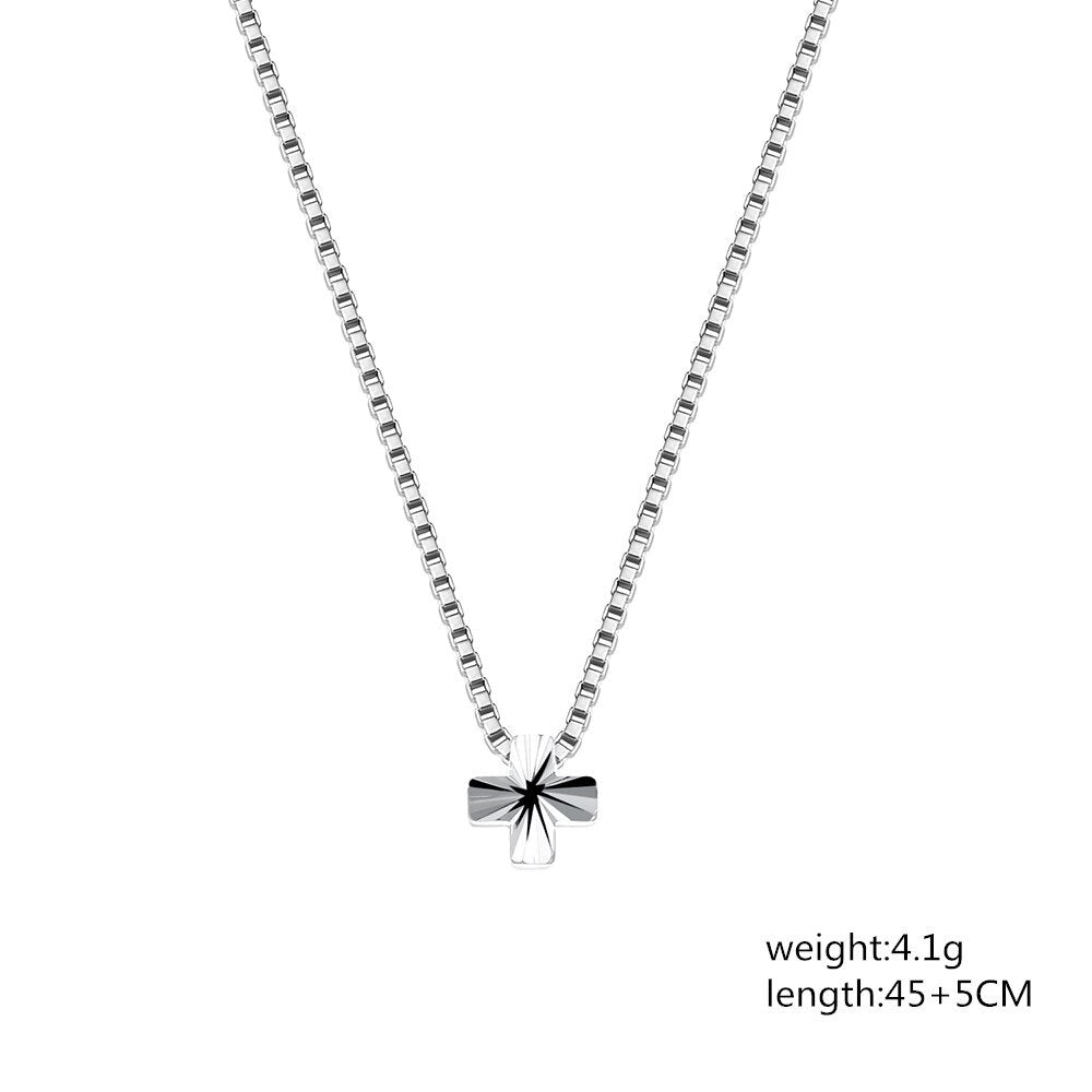 925 Stamped Silver fine classic cross Pendant Necklace For Women men party wedding brands Jewelry Christmas Gifts