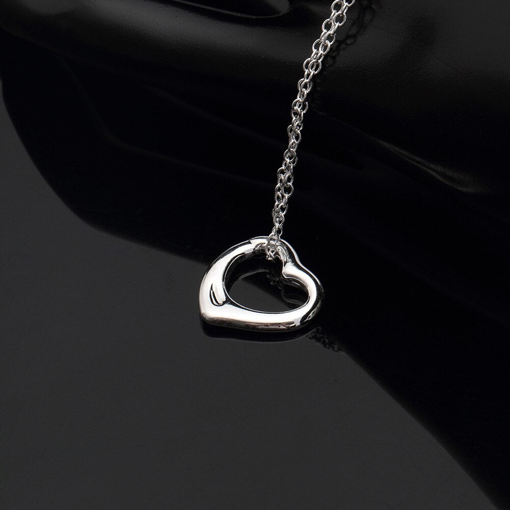 925 Stamped Silver romantic heart Pendant Necklace For Women Holiday gift party wedding accessories charms Jewelry