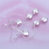 925 Stamped Silver romantic love heart long earrings for Women charms party wedding Jewelry Holiday gifts