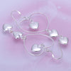 925 Stamped Silver romantic love heart long earrings for Women charms party wedding Jewelry Holiday gifts
