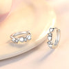 925 Stamped silver Pretty heart crystal earrings for women  designer jewelry party wedding holiday gifts