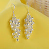 925 Sterling Silver Creative grape beads drop earrings for Woman party fine Gifts elegant noble Jewelry
