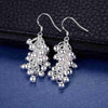 925 Sterling Silver Creative grape beads drop earrings for Woman party fine Gifts elegant noble Jewelry