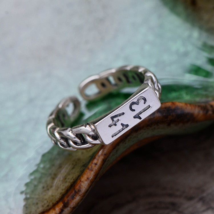 Hot 925 Sterling Silver Love Forever 1314 Open Ring Men Thai Silver Fine Jewelry Gift Finger Ring CH057422