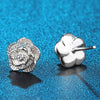 925 Sterling Silver Pretty rose Flower stud Earrings for Women classic party wedding Jewelry Holiday gifts
