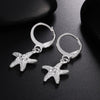 925 Sterling Silver Pretty starfish earrings for women fine Ear clip  party Jewelry Christmas Gifts