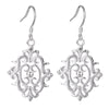 925 Sterling Silver elegant Retro window grilles earrings for women  party wedding Jewelry Holiday gifts
