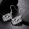 925 Sterling Silver elegant Retro window grilles earrings for women  party wedding Jewelry Holiday gifts