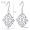 925 Sterling Silver elegant Retro window grilles earrings for women  party wedding Jewelry Holiday gifts