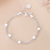 925 Sterling silver cute Lucky square box chain bracelets for women party wedding engagement Jewelry Christmas gifts
