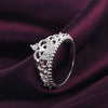 925 Sterling silver  crystal Crown Rings women size 7 8 party Gifts diamond ring wedding designer jewelry
