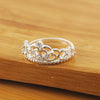 925 Sterling silver  crystal Crown Rings women size 7 8 party Gifts diamond ring wedding designer jewelry