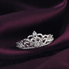 925 Sterling silver  crystal Crown Rings women size 7 8 party Gifts diamond ring wedding designer jewelry