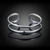 925 sterling Silver Double line bangle adjustable Bracelets For Man Women Street party Wedding Jewelry Holiday gifts
