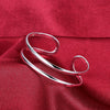 925 sterling Silver Double line bangle adjustable Bracelets For Man Women Street party Wedding Jewelry Holiday gifts