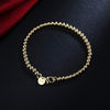 925 sterling Silver plated 18K rose gold color 4MM beads Chain Bracelets for Women Party wedding Gifts fine Jewelry