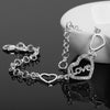 925 sterling Silver romantic crystal LOVE heart Bracelet for Women charm Wedding Party Gift  designer Jewelry