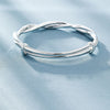 925 sterling silver elegant weave bracelets Bangles for women designer party wedding engagement jewelry Adjustable