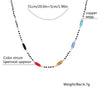 Boho Colorful Crystal Zircon Charm Necklace For Woman Bohemia Rhinestone Gold Silvery Necklaces Female Jewelry Gifts