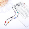 Boho Colorful Crystal Zircon Charm Necklace For Woman Bohemia Rhinestone Gold Silvery Necklaces Female Jewelry Gifts