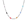 Boho Colorful Crystal Zircon Charm Necklace For Woman Bohemia Rhinestone Gold Silvery Necklaces Female Jewelry Gifts
