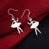 Charms 925 Sterling Silver dancing girl Earrings for Women noble wedding party Jewelry Christmas Gifts