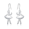 Charms 925 Sterling Silver dancing girl Earrings for Women noble wedding party Jewelry Christmas Gifts