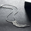 Charms tassel snake chain wicker 925 Stamped Silver necklace noble Jewelry for woman party wedding Holiday gifts