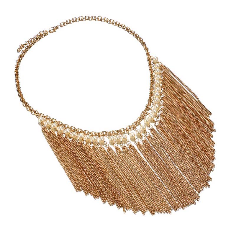 Hot Choker Fashion Fine Quality Tassels Short Necklace Pendents Clavicle Chain Women Jewerly For Women