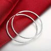 Classic 5cm-6cm Big Circle 925 Sterling Silver hoop earrings for women wedding birthday gift fine Jewelry