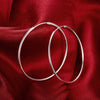 Classic 5cm-6cm Big Circle 925 Sterling Silver hoop earrings for women wedding birthday gift fine Jewelry