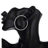 Classic 5cm-6cm Big Circle 925 Sterling Silver hoop earrings for women wedding birthday gift fine Jewelry