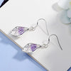 Classic 925 Sterling Silver Amethyst shell earrings for woman party wedding noble crystal Jewelry Christmas Gifts
