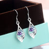 Classic 925 Sterling Silver Amethyst shell earrings for woman party wedding noble crystal Jewelry Christmas Gifts
