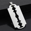 Cool Men's Stainless Steel Razor Pendant Silver Color Ball Blade Chain Necklace Men Jewelry Steel Male Shaver Shape Necklace