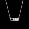 Delicate CZ Bar Statement Necklace Women Jewelry Stainless Steel Chains Crystal Half Cylinder Colar Gargantilha Bijoux