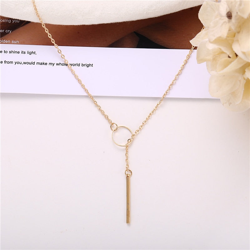 Casual Chocker Necklace Personality Infinity Cross Pendant Gold Color Choker Necklaces on neck Women Jewelry