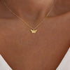 Choker Necklace Lovely Golden Silver Plated Butterfly Necklace Short Women Summer Holiday Romantic Gift Jewelry