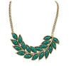 Hot Fashion Crystal Necklace Women Bib Statement Collar Chain Vintage Bohemian leaves pendant & necklace X-403