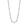 Long Crystal Charm Beaded Necklace Boho Simple Golden Silvery Sweater Chain Necklaces  Kolye Collier Women Jewelry