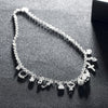 Fine charms noble crystal key moon heart star cross 925 Stamped Silver necklace gifts fine party wedding Jewelry