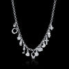 Fine charms noble crystal key moon heart star cross 925 Stamped Silver necklace gifts fine party wedding Jewelry