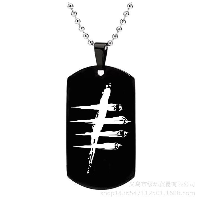 Game Dead By Daylight Necklace Black Dog Tag Pendant Gift Men Women Game Choker Accessories Jewelry
