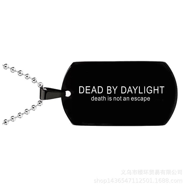 Game Dead By Daylight Necklace Black Dog Tag Pendant Gift Men Women Game Choker Accessories Jewelry