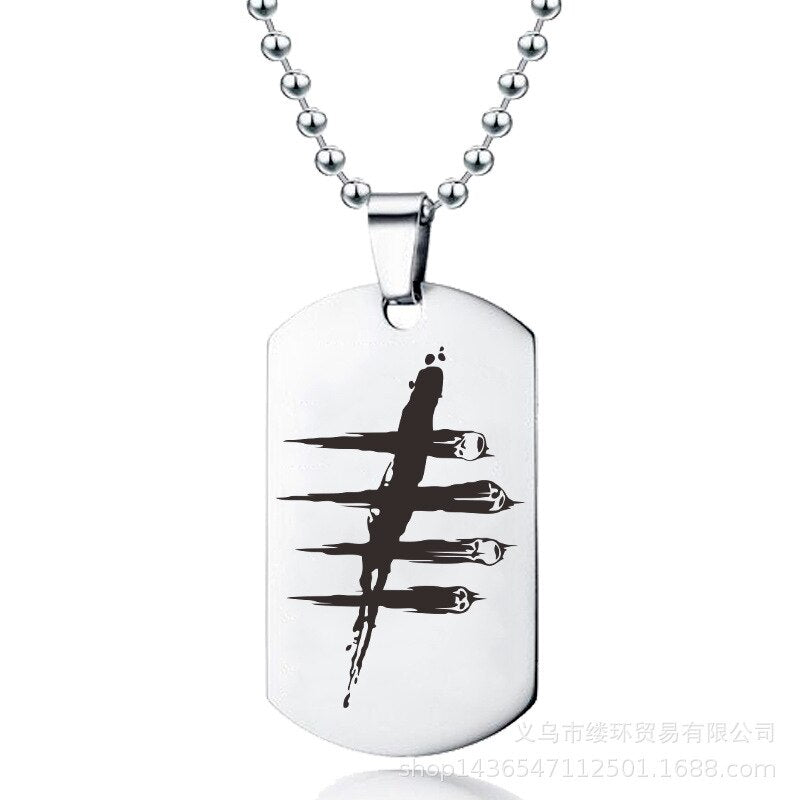 Game Dead By Daylight Necklace Black Dog Tag Pendant Gift Men Women Game Choker Accessories Jewelry