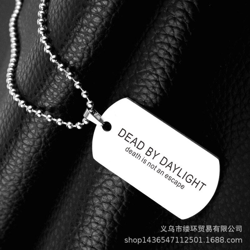 Game Dead By Daylight Necklace Black Dog Tag Pendant Gift Men Women Game Choker Accessories Jewelry
